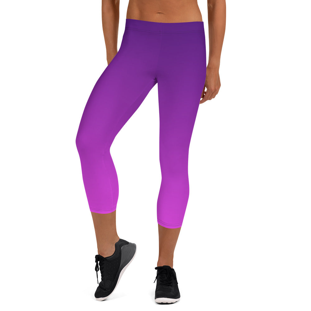 Neon Orchid Women's Capri Leggings - FLAKOUT