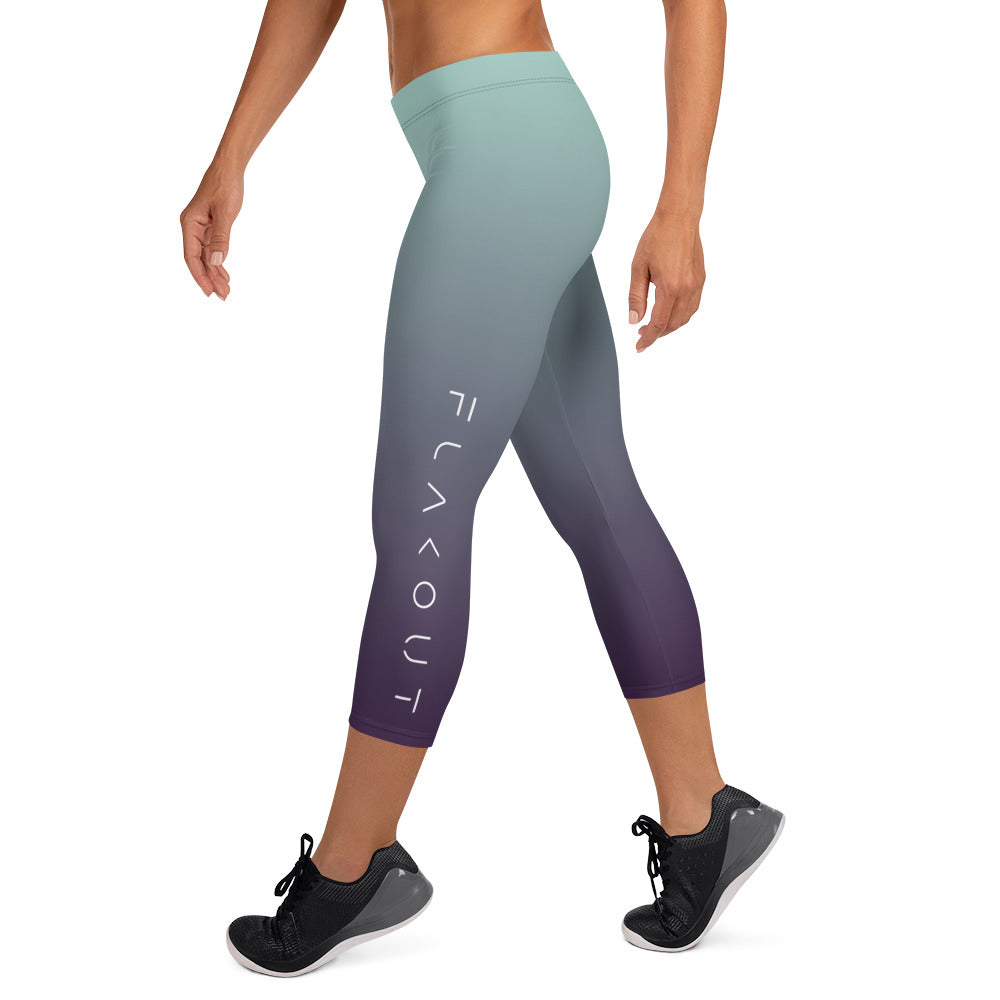 Aqua Nocturne Women's Capri Leggings - FLAKOUT