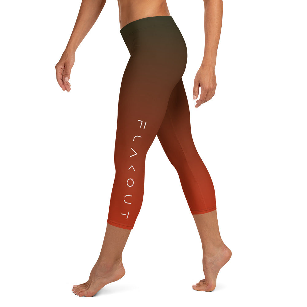 Sangria Noir Women's Capri Leggings - FLAKOUT