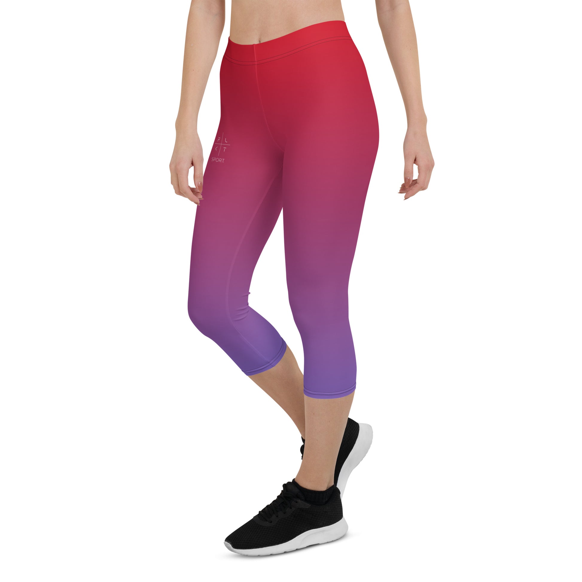 Magenta Aurora FLAKOUT Sport Women's Capri Leggings - FLAKOUT