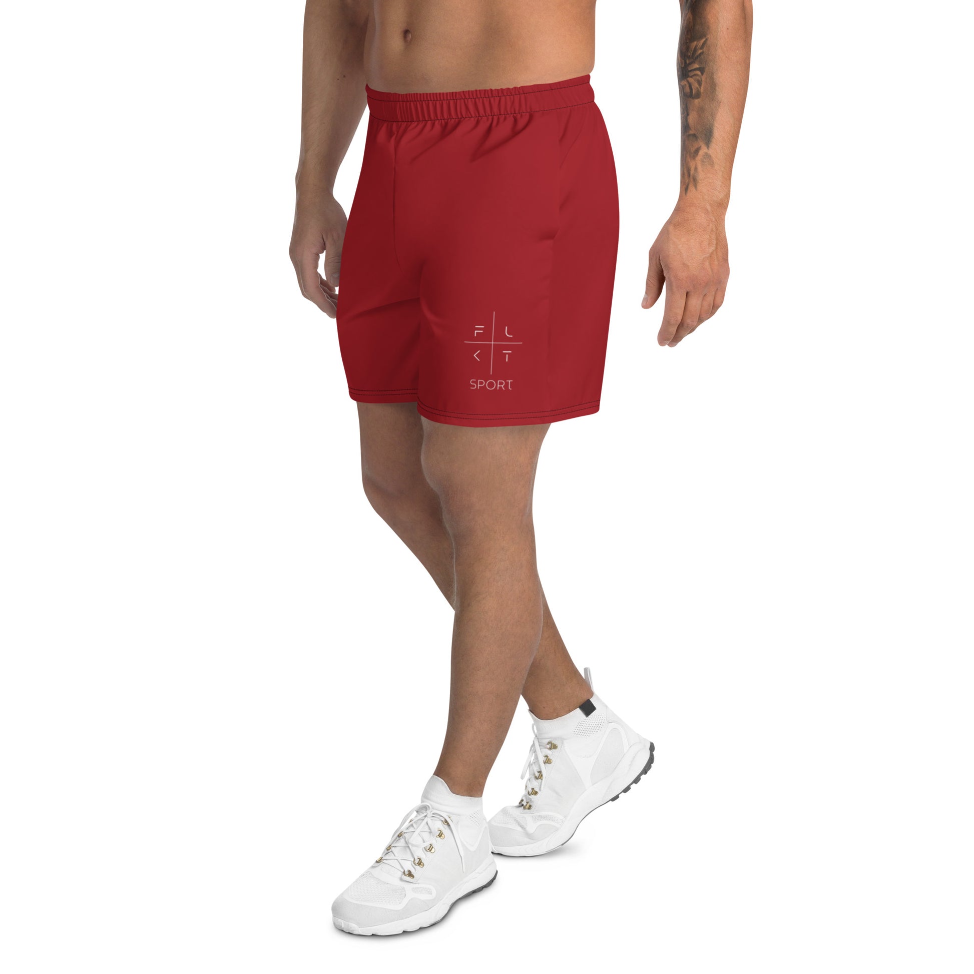 FLAKOUT Sport Firebrick Men's Recycled Athletic Shorts - FLAKOUT