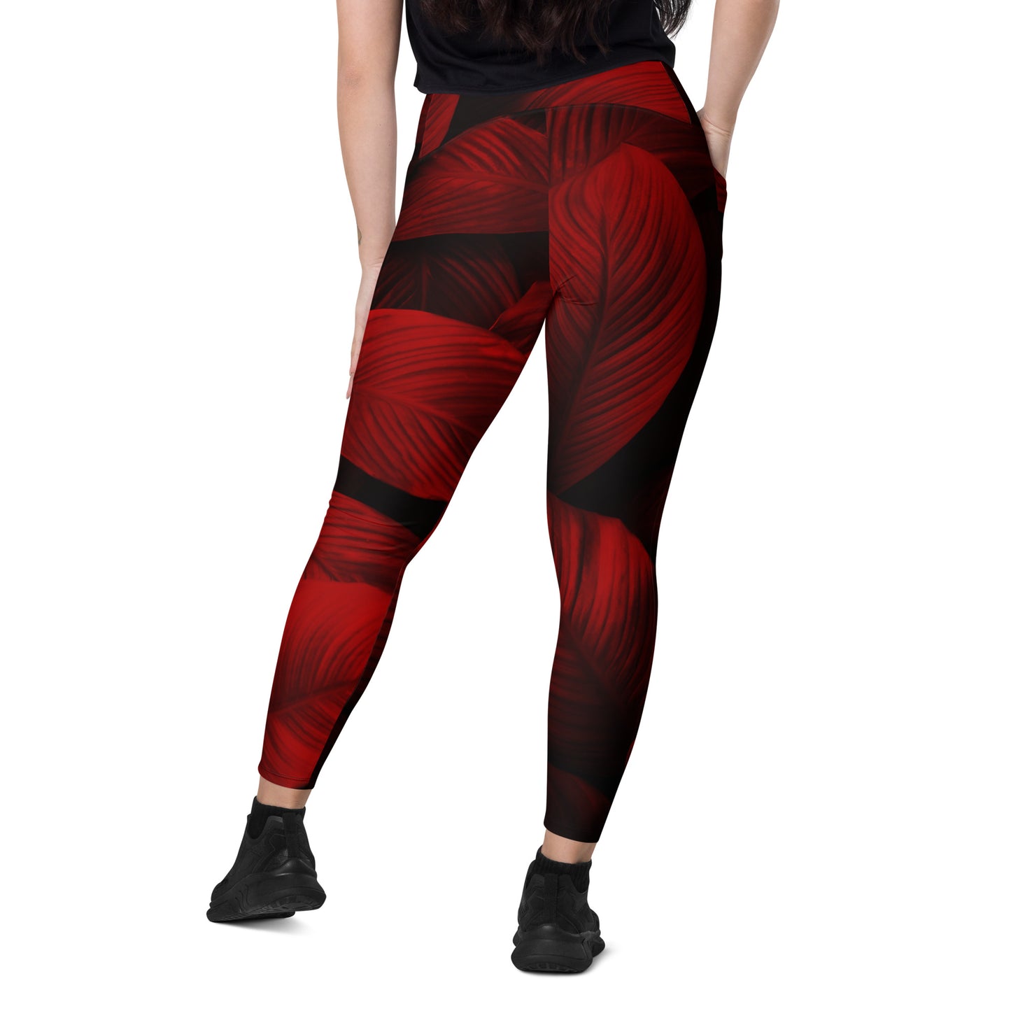 Redveil Women's Recycled Crossover Leggings With Pockets - FLAKOUT