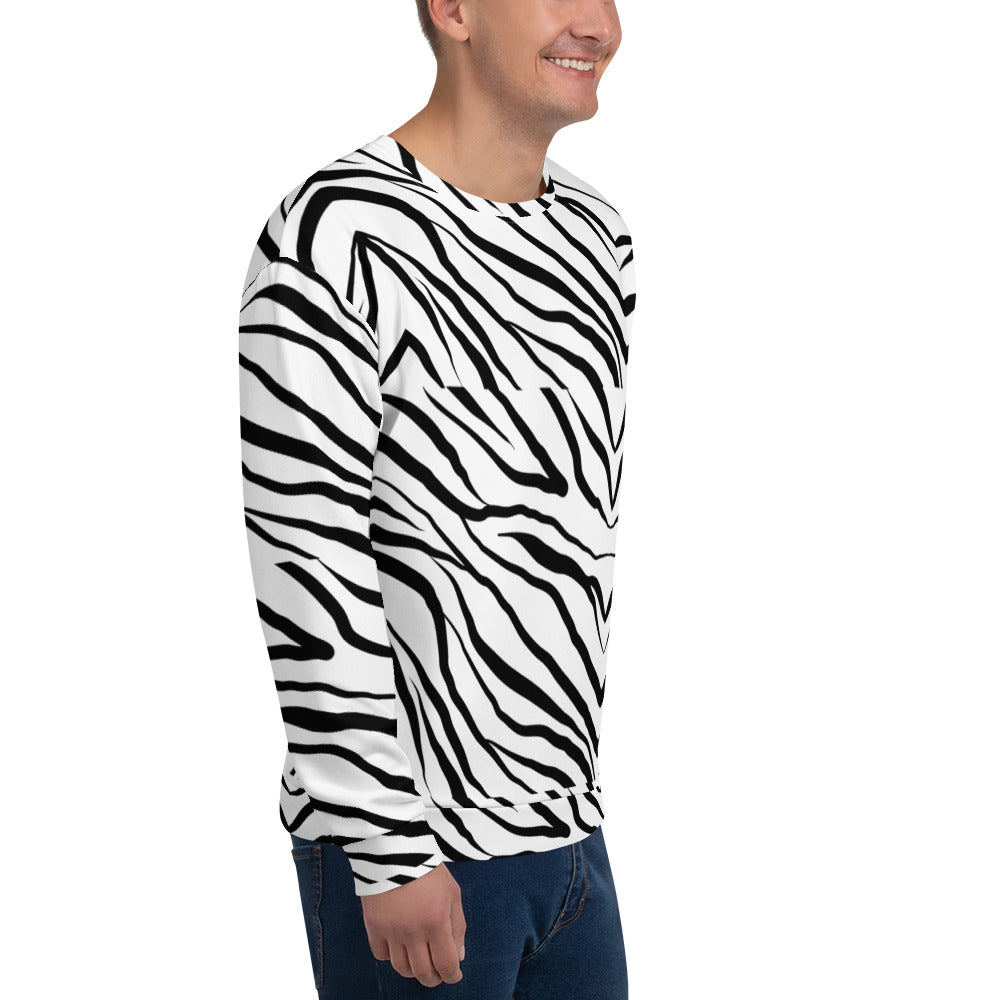 Striped Zebra Vibrance Sweatshirt - FLAKOUT