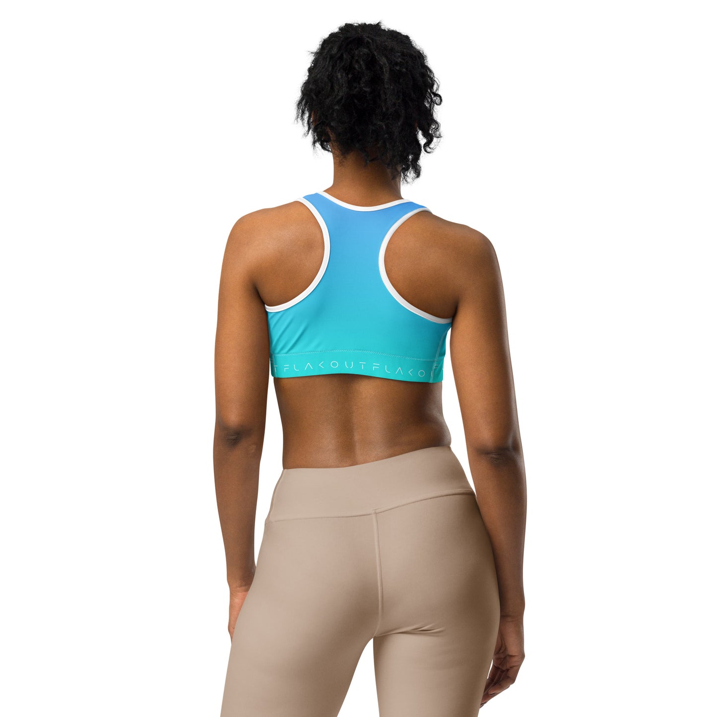 Turquoise Whisper Women's Sports Performance Bra - FLAKOUT