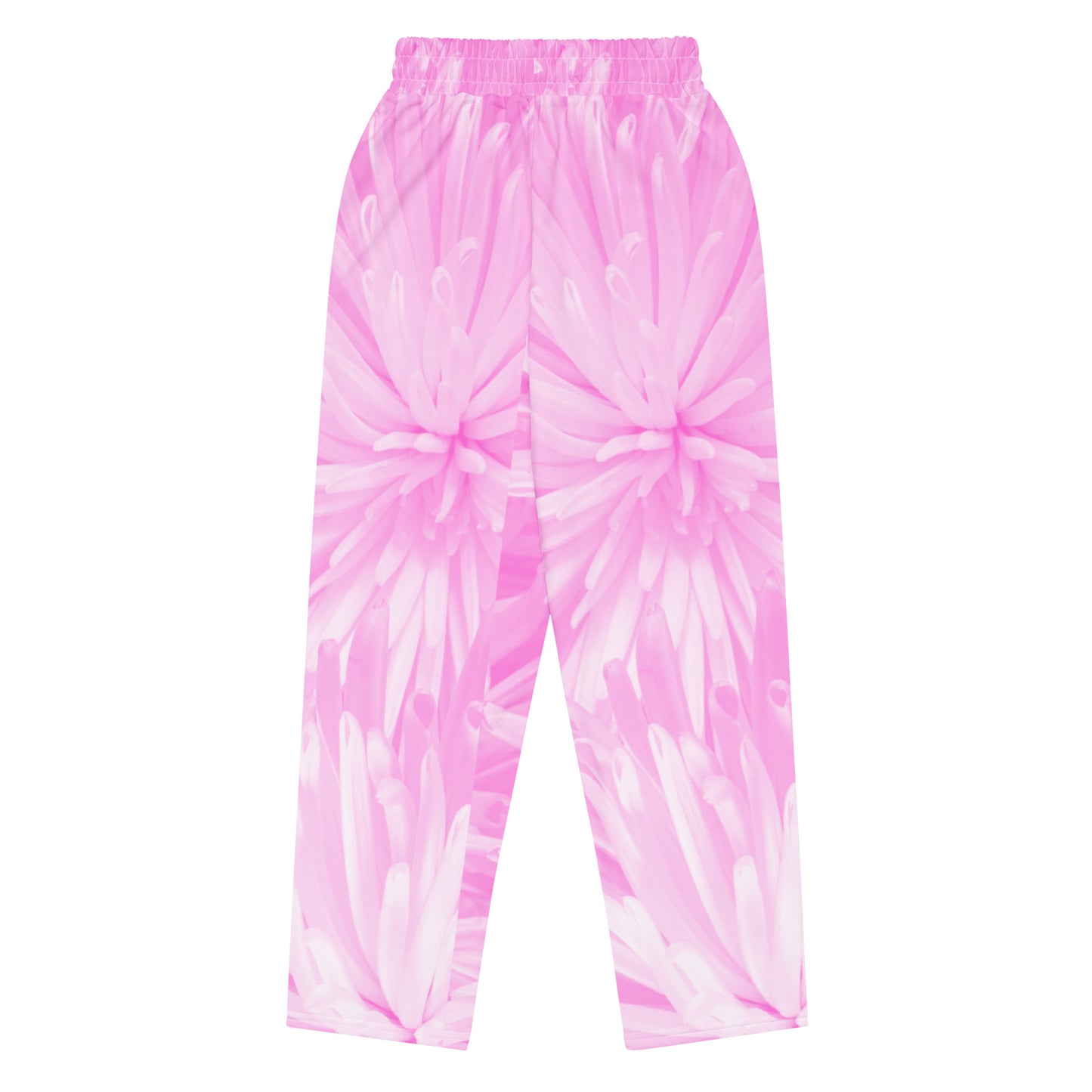 Pink Blossom Women's Wide-leg Recycled Joggers - FLAKOUT