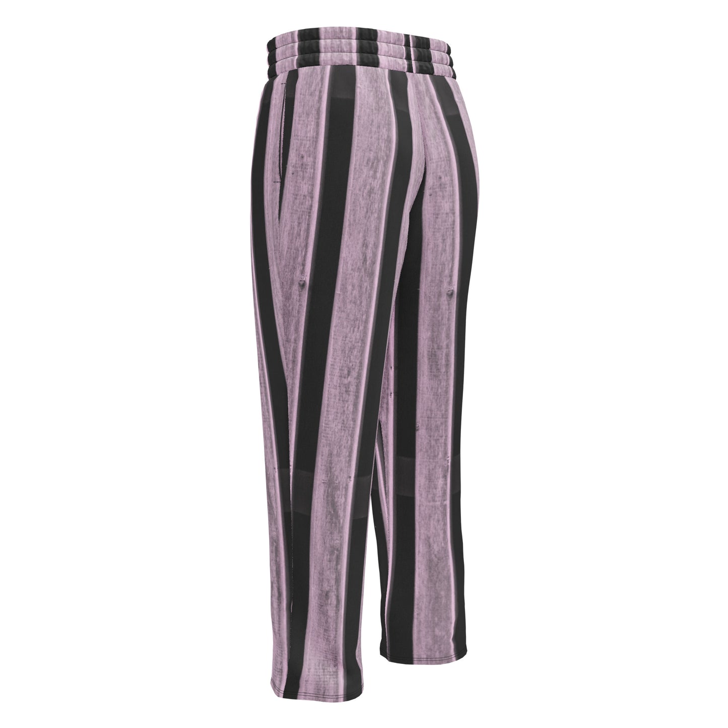 Noir Striations Unisex Wide-leg Recycled Joggers - FLAKOUT