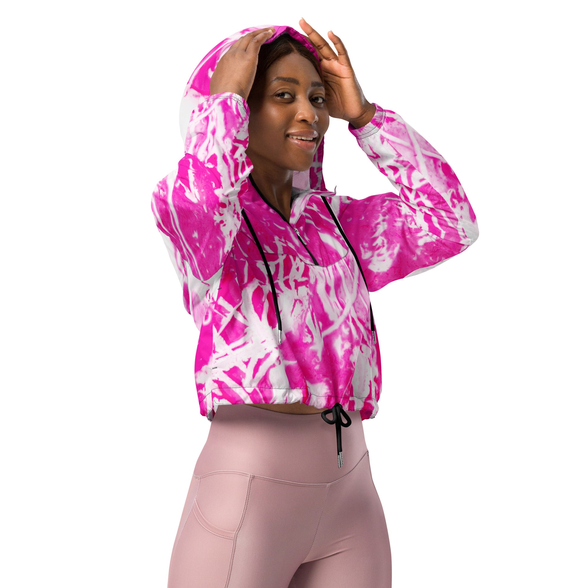 Velvet Aura Women’s Cropped Windbreaker - FLAKOUT