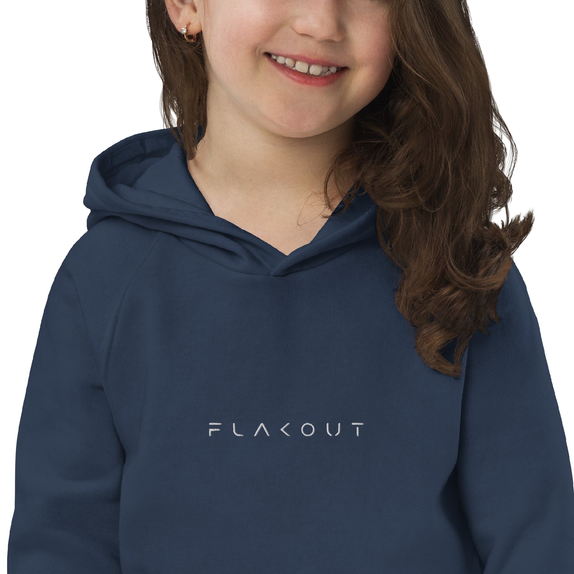 FLAKOUT Logo Embroidered Kid's Recycled Hoodie - FLAKOUT