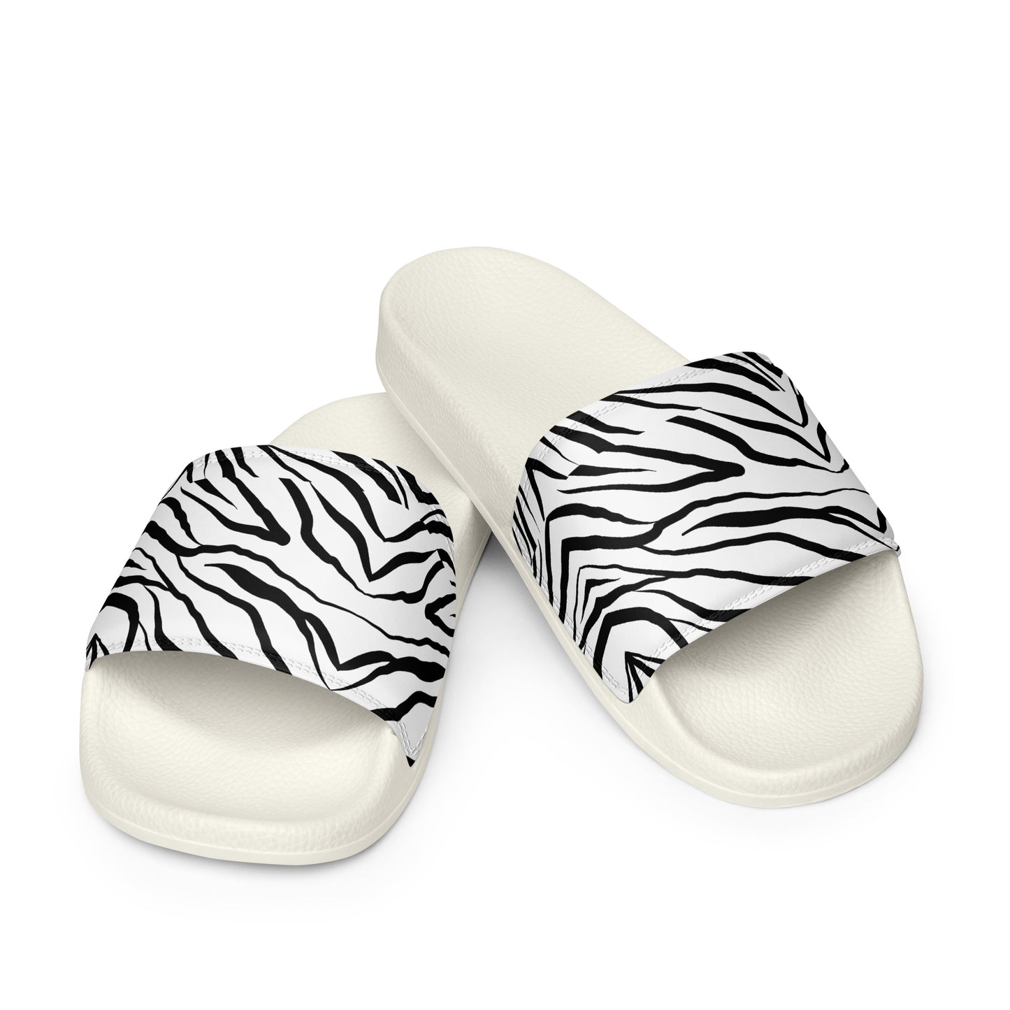 Striped Zebra Vibrance Men’s Slides - FLAKOUT