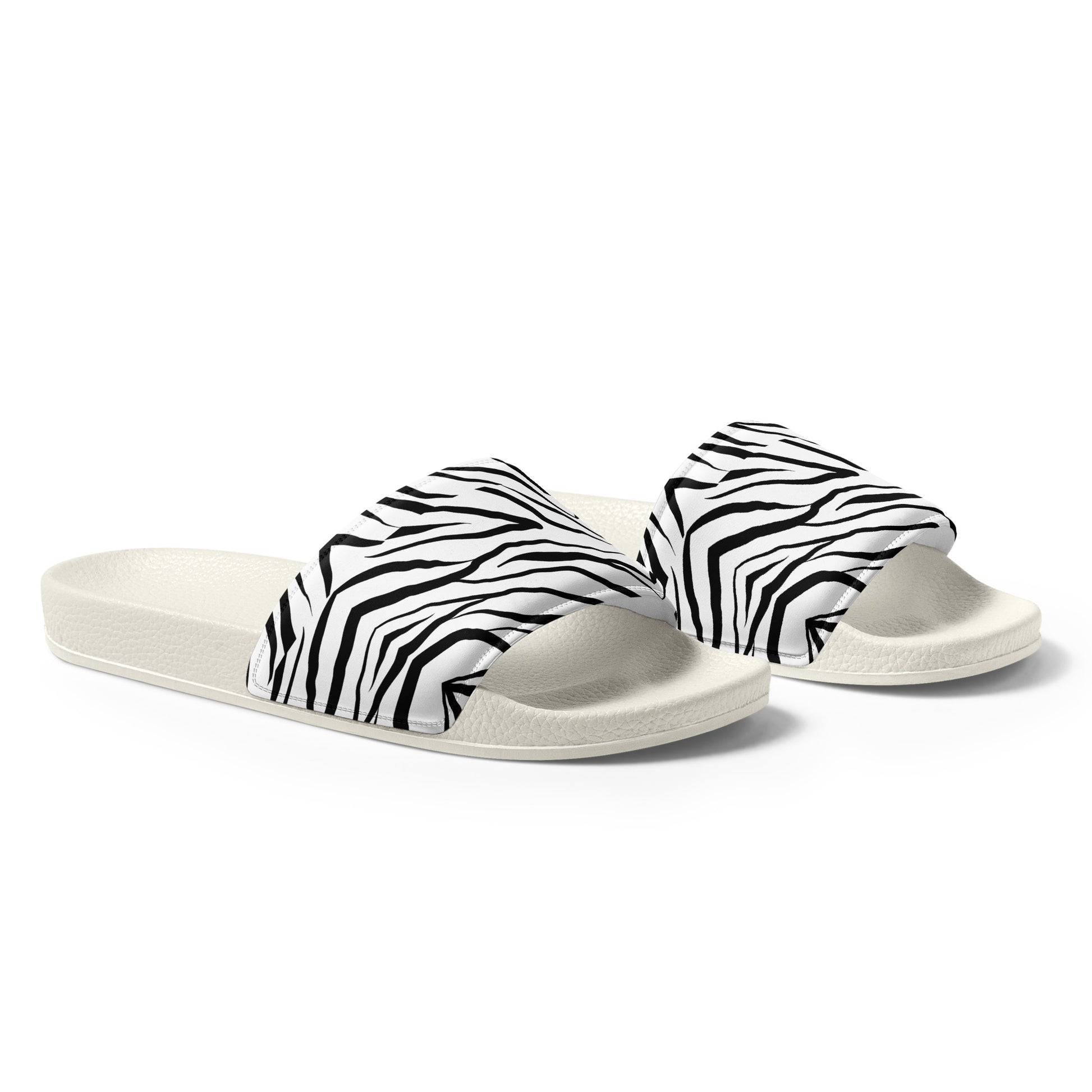 Striped Zebra Vibrance Men’s Slides - FLAKOUT