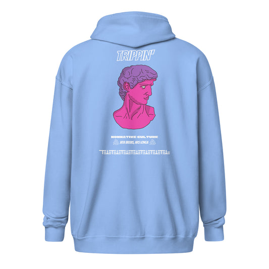 Nonnotine Dreamscape Trippin Heavy Harmony Fusion Zip Hoodie - Carolina Blue - FLAKOUT