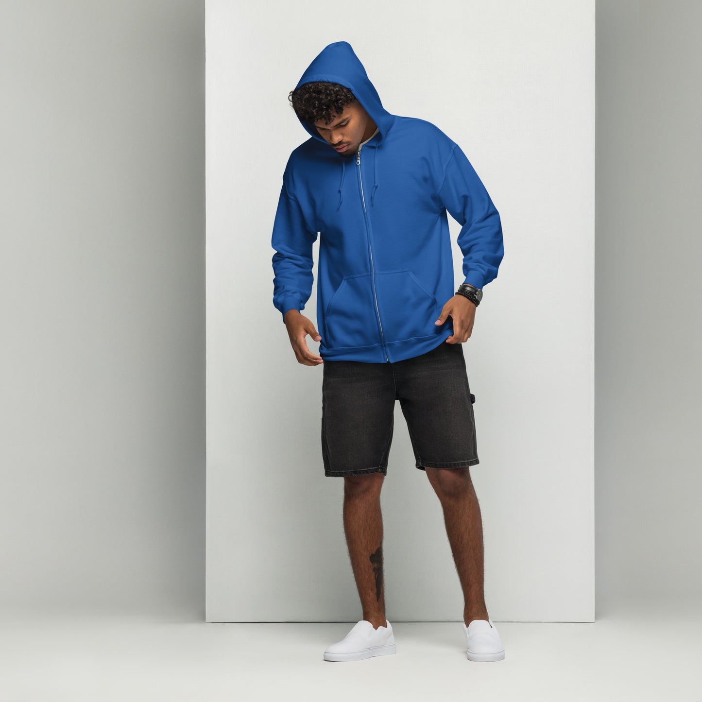 Flakout. Heavy Harmony Fusion Zip Hoodie - Royal - FLAKOUT