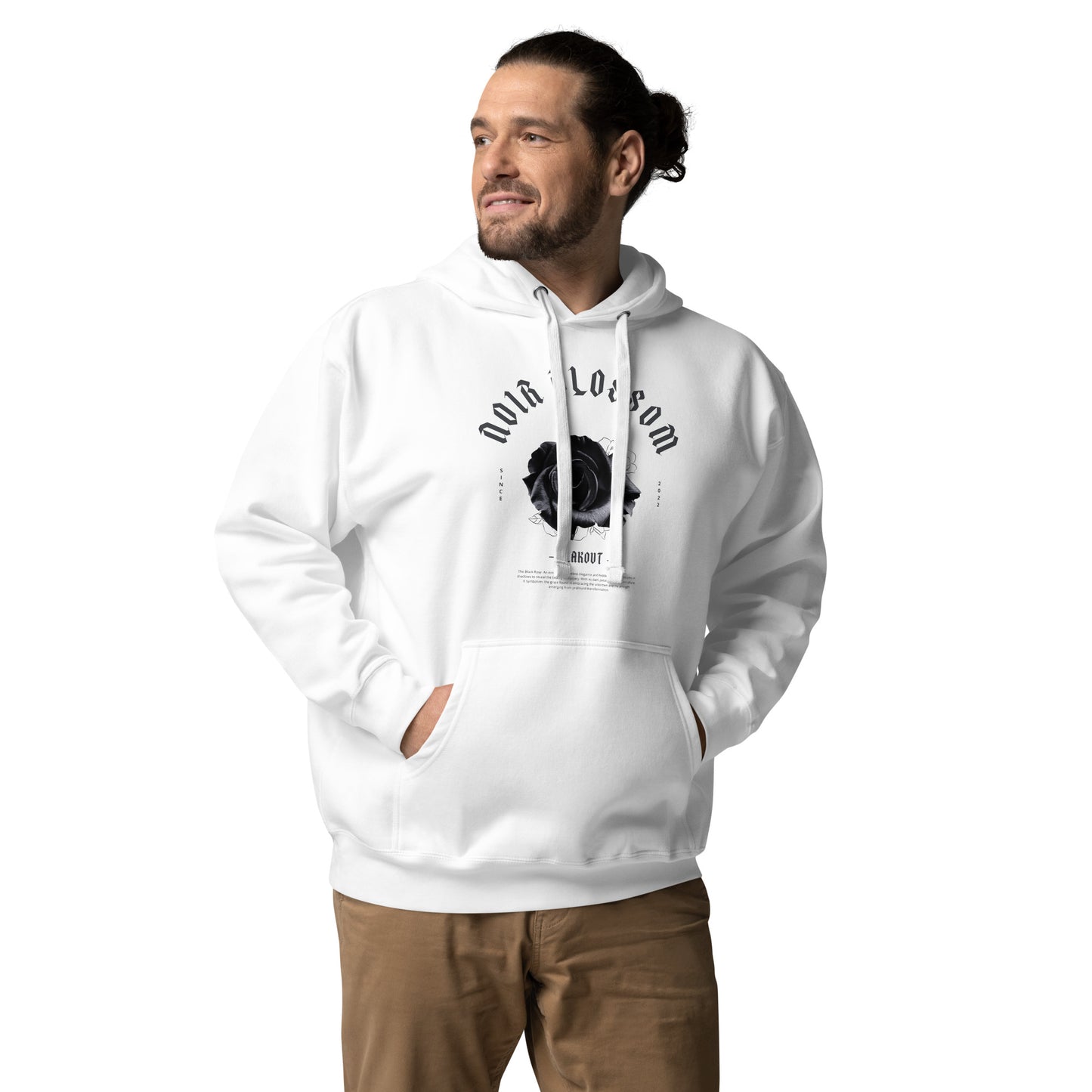 Noir Blossom Unisex Hoodie - FLAKOUT