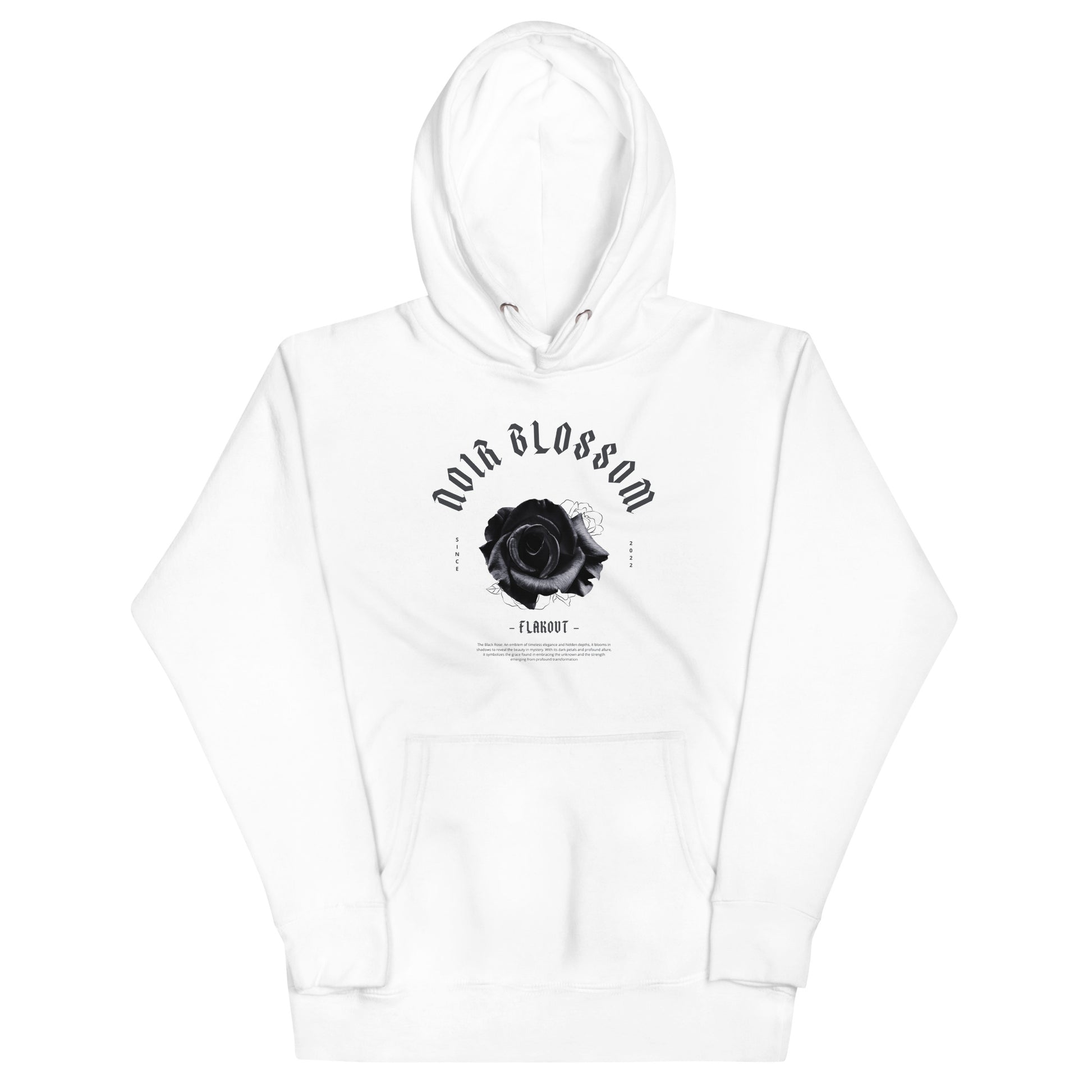 Noir Blossom Unisex Hoodie - FLAKOUT