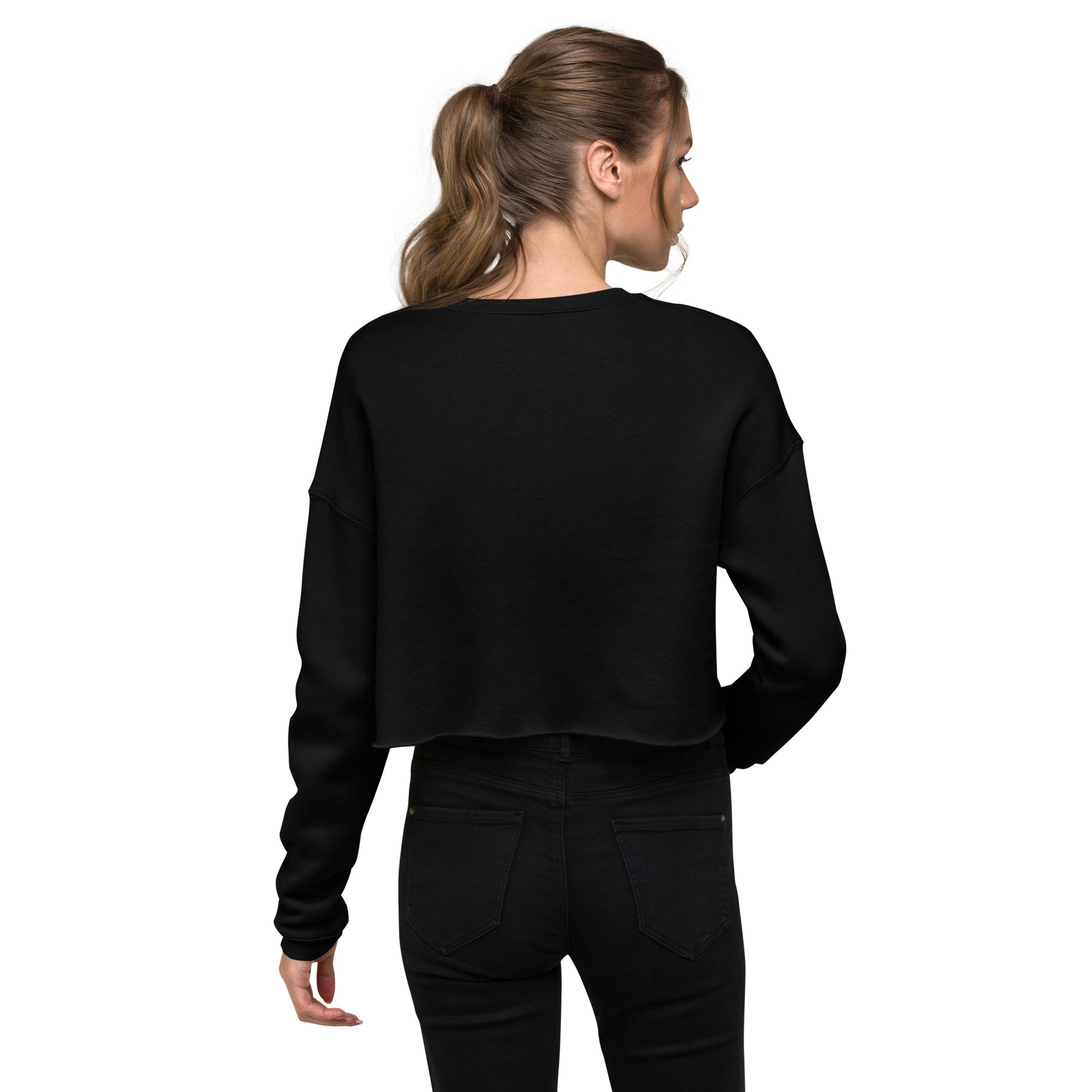 Nebuluxe Brilliance Women's Crop Sweatshirt - Black - FLAKOUT