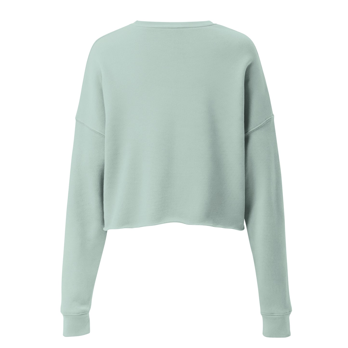 Queenly Girl Power Rebellion Women's Crop Sweatshirt - Dusty Blue - FLAKOUT