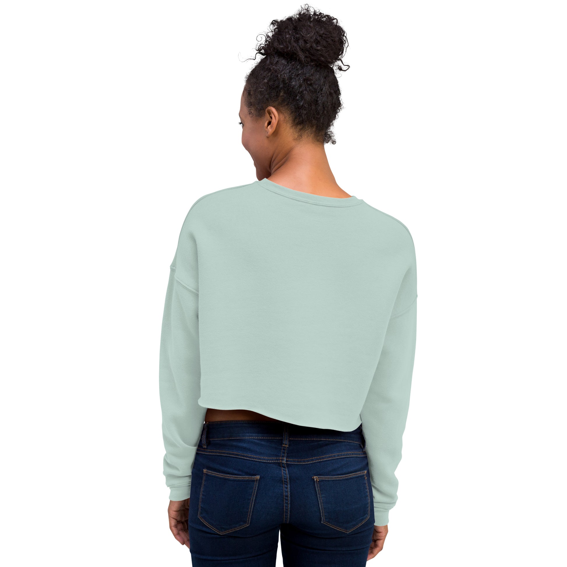 Fly High Voyager Women's Crop Sweatshirt - Dusty Blue - FLAKOUT