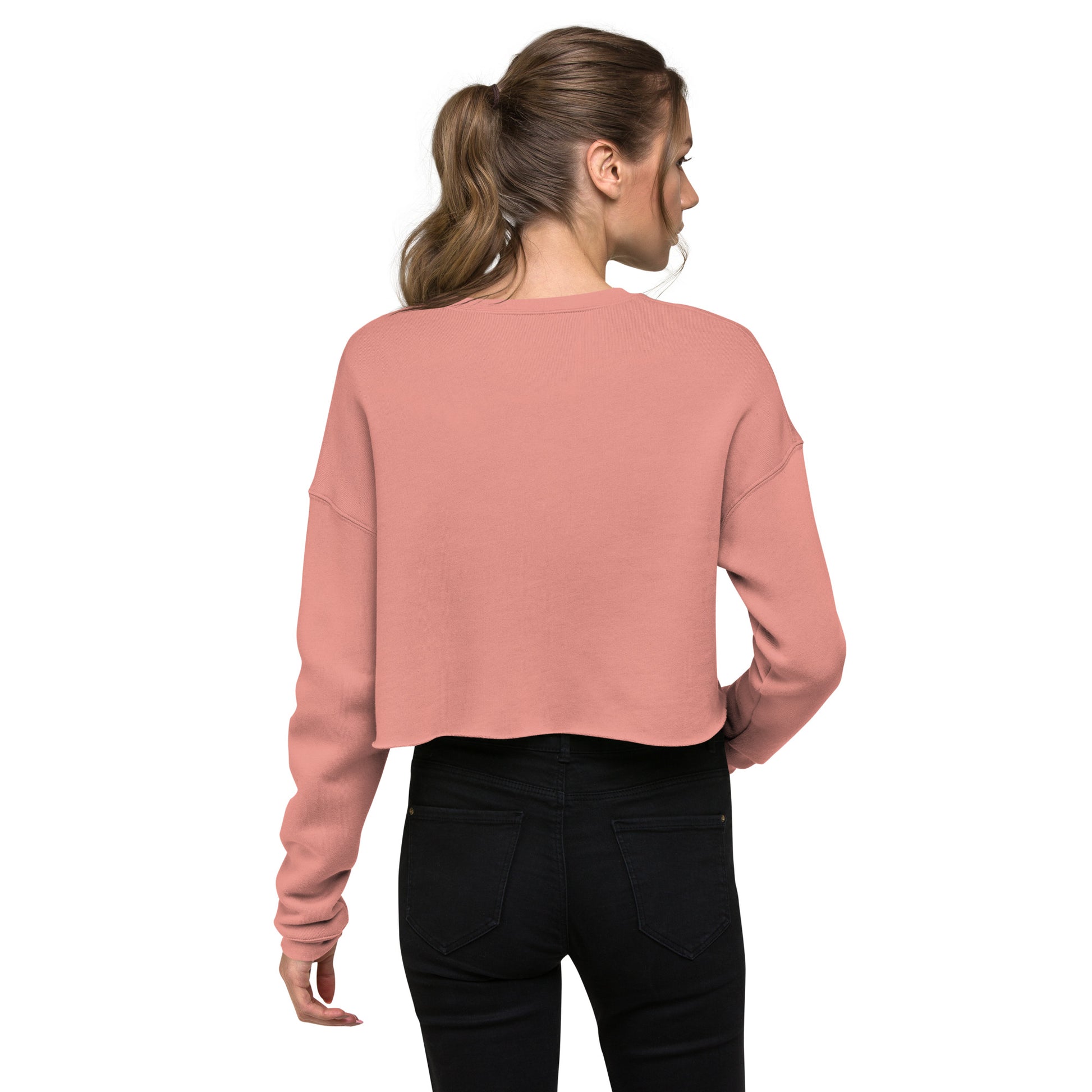 Astronaut Women's Crop Sweatshirt - Mauve - FLAKOUT