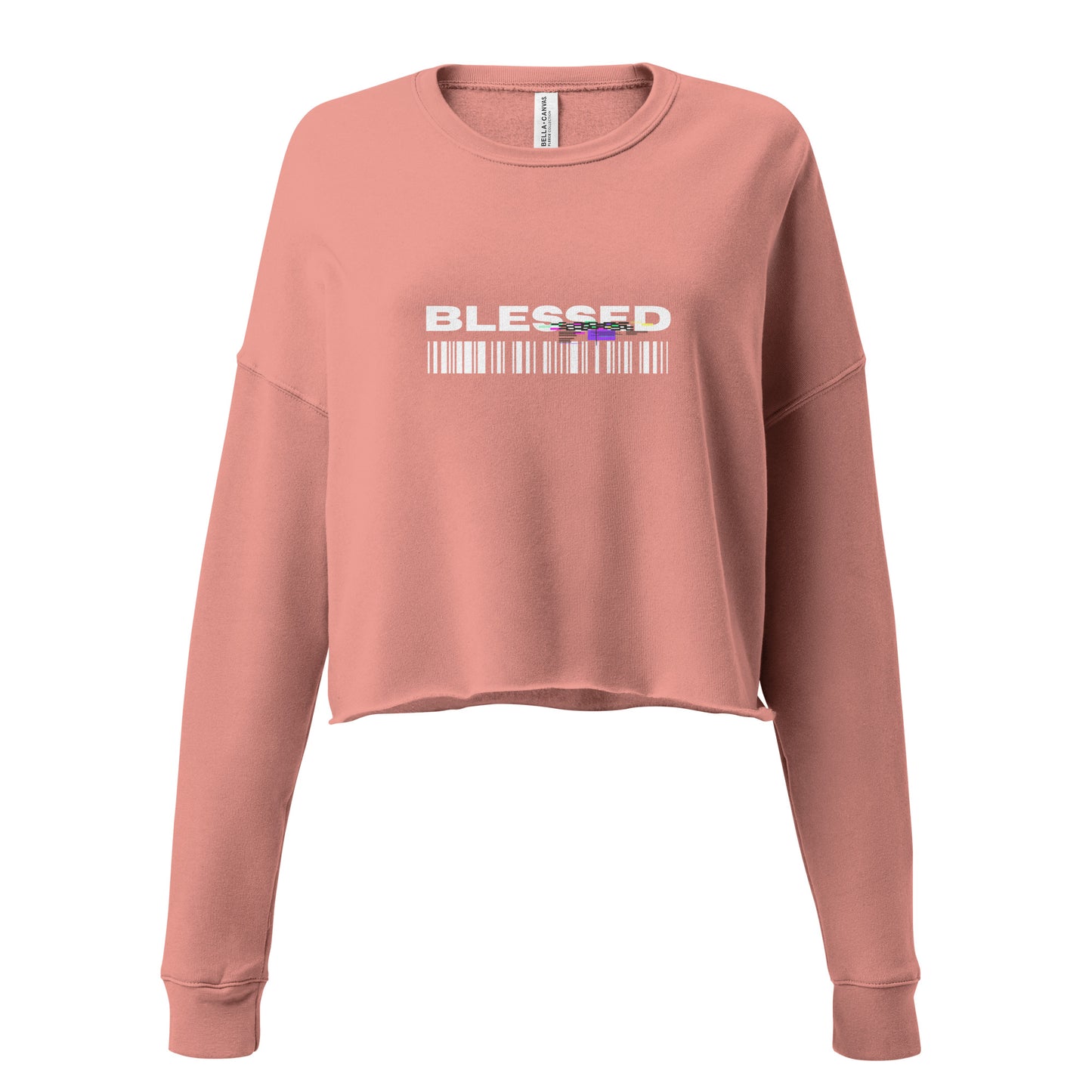 Divine Grace Blessed Women's Crop Sweatshirt - Mauve - FLAKOUT