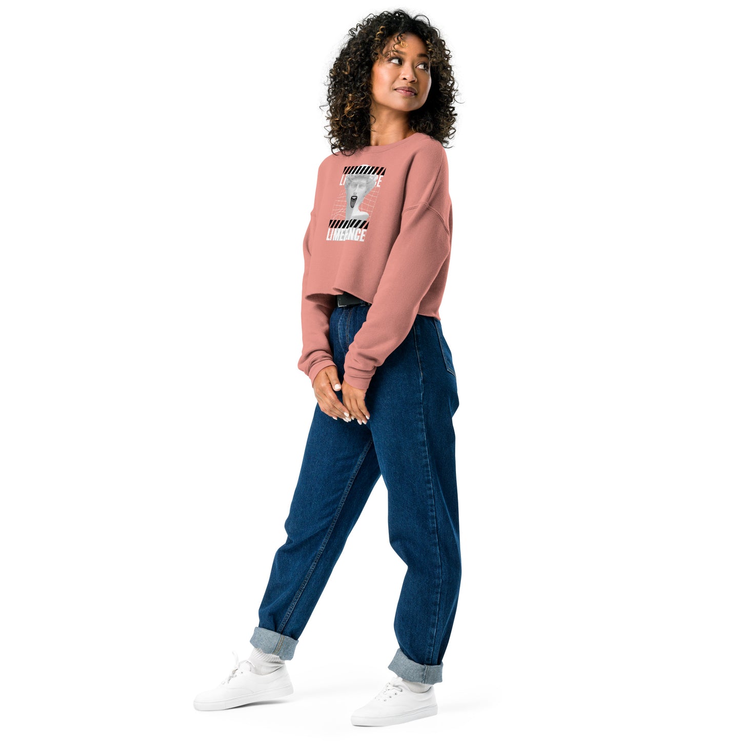 Limerence Women's Crop Sweatshirt - Mauve - FLAKOUT