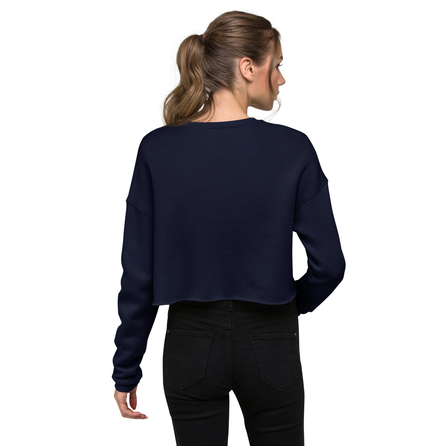 Astronaut Women's Crop Sweatshirt - Navy - FLAKOUT