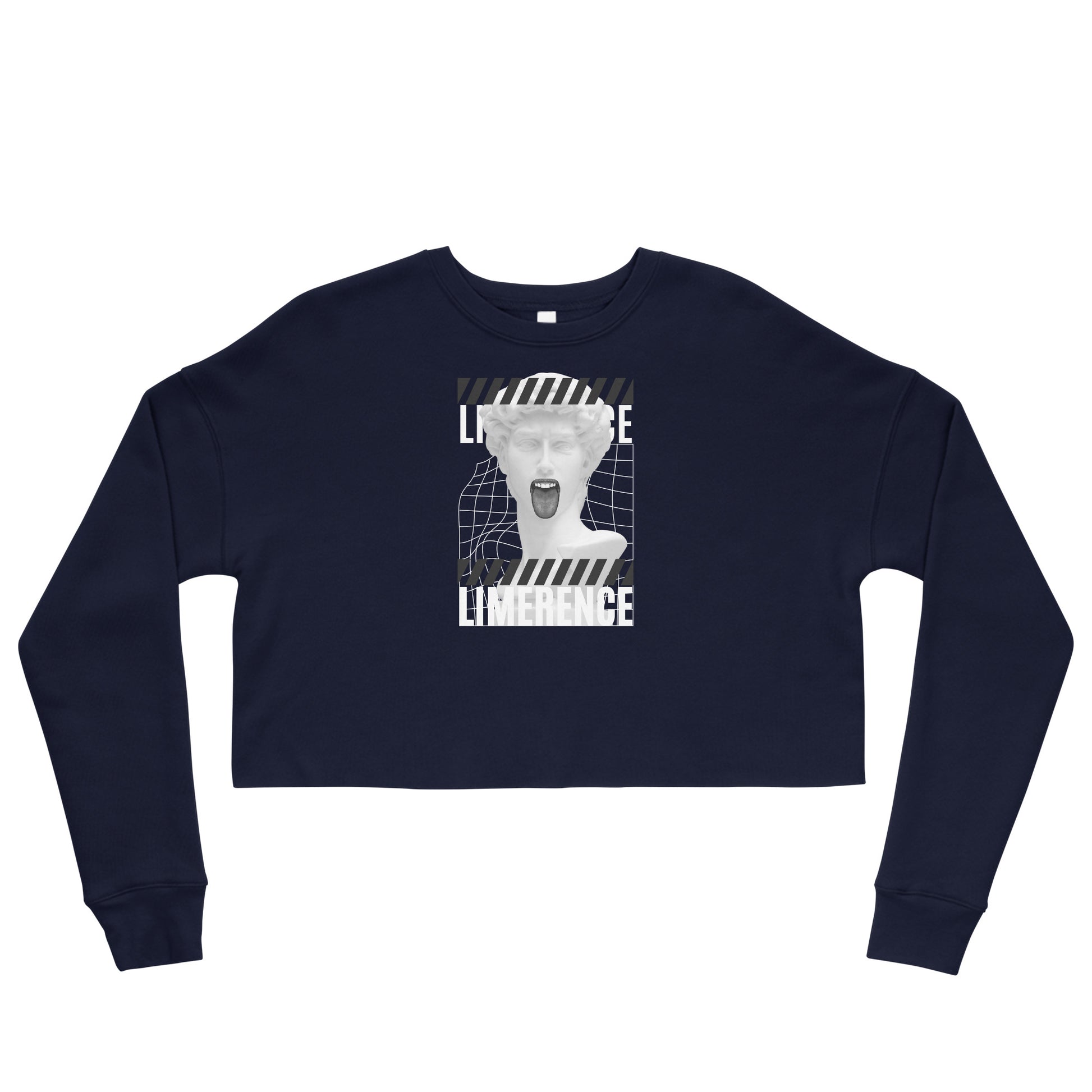 Limerence Women's Crop Sweatshirt - Navy - FLAKOUT