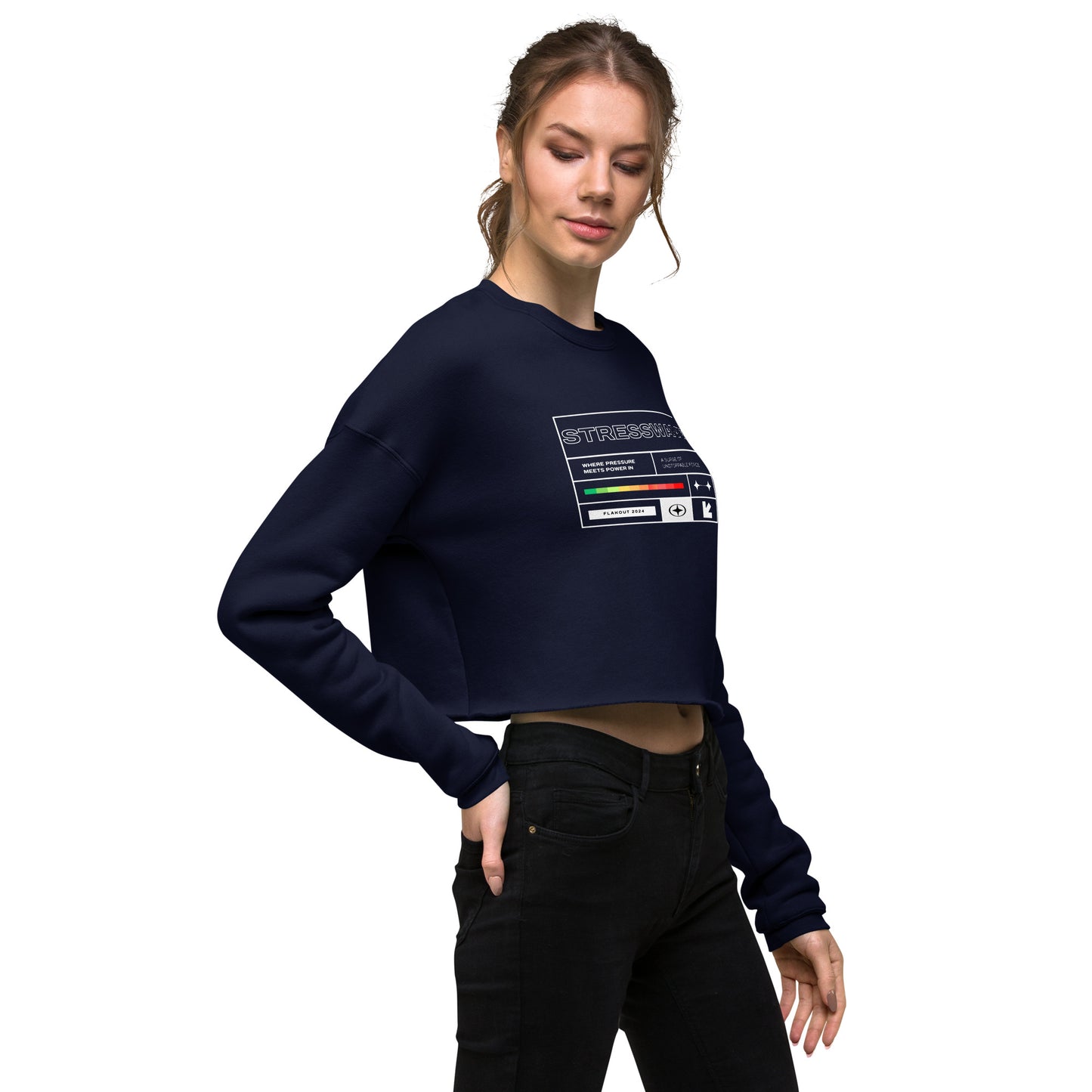 Stresswave Women's Crop Sweatshirt - FLAKOUT