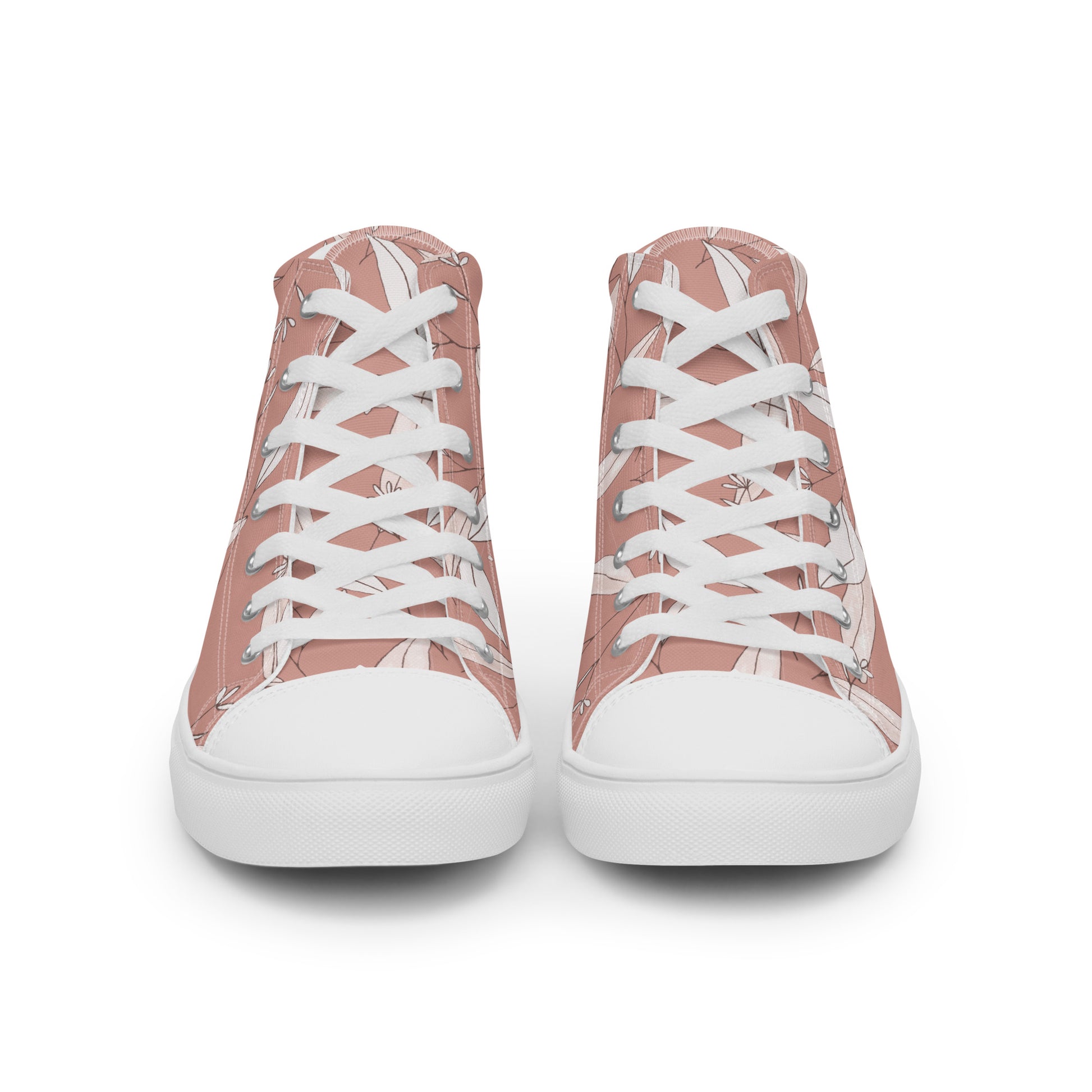 Feathered Finesse Women's High Top Canvas Shoes - FLAKOUT