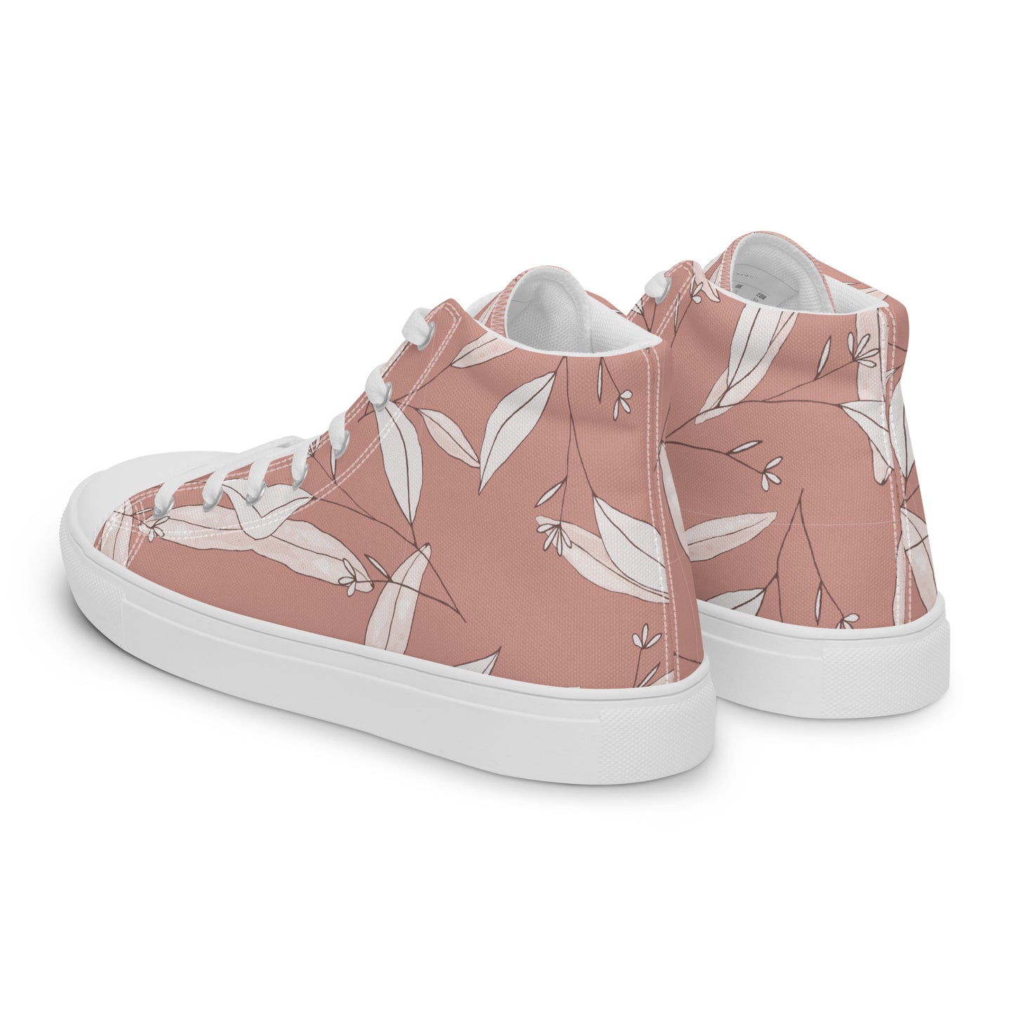 Feathered Finesse Women's High Top Canvas Shoes - FLAKOUT