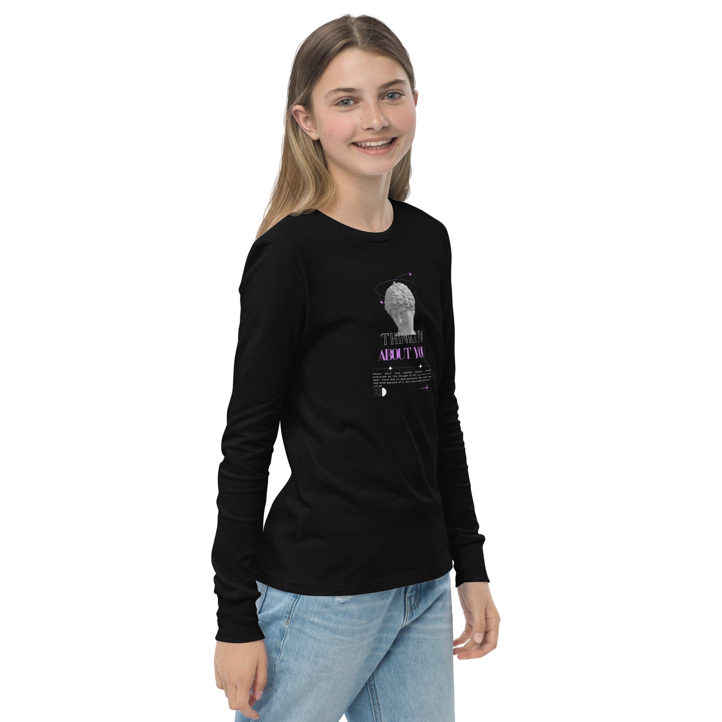 Mindfully Thinki'n About You Kid's Long Sleeve Shirt - FLAKOUT