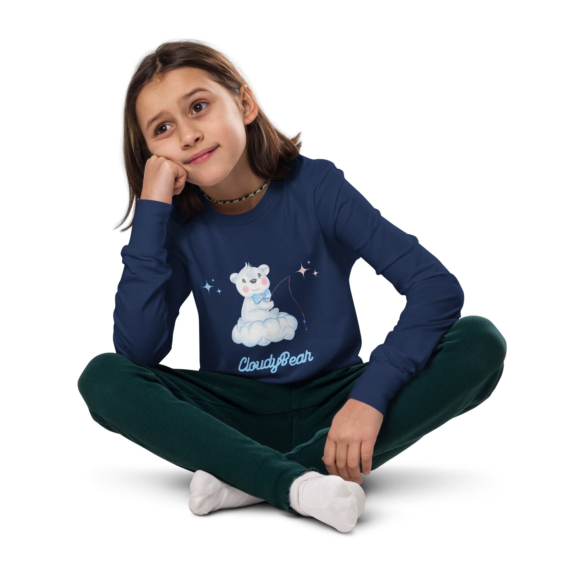 CloudyBear Girl's Long Sleeve Tee - FLAKOUT