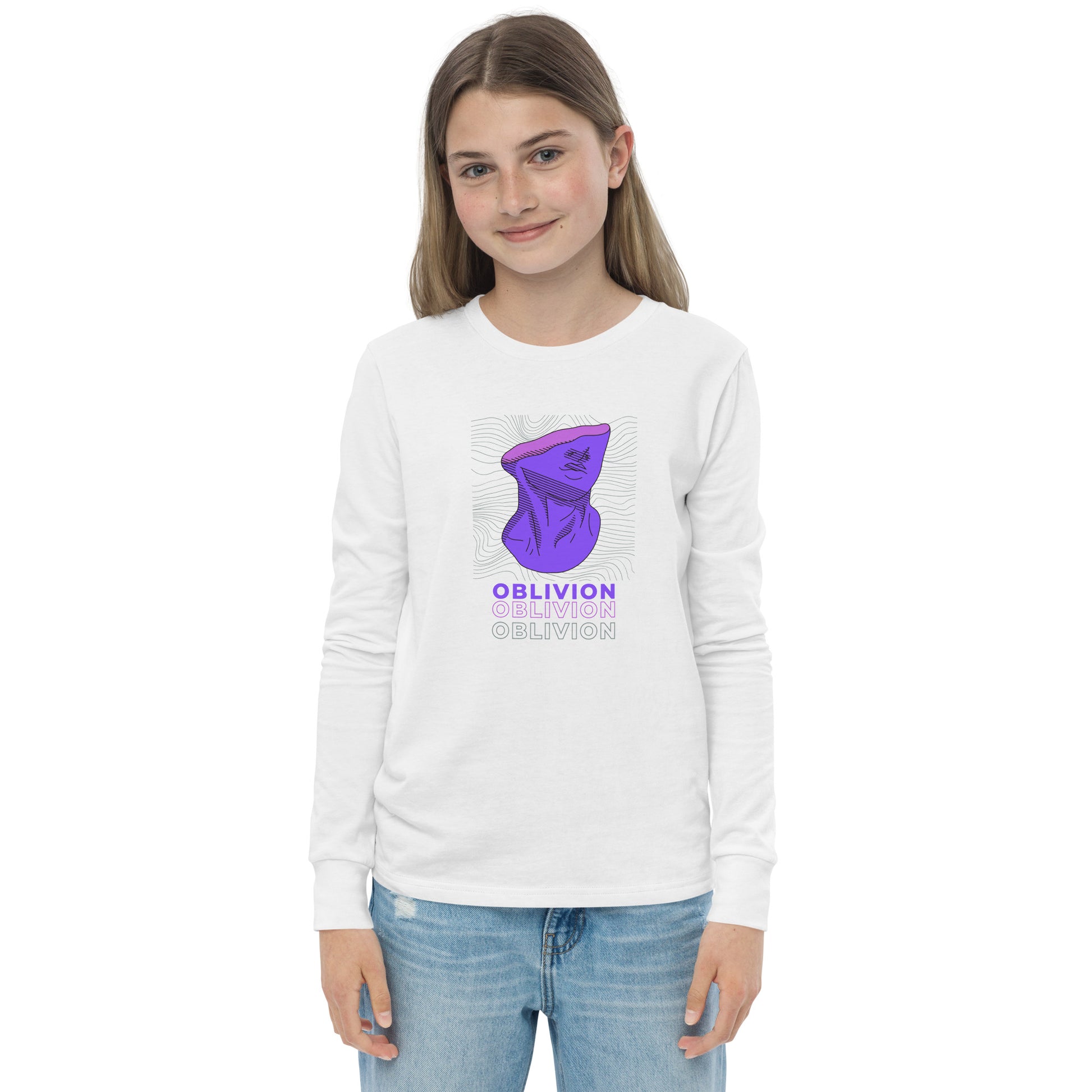 Violet Veil Of Oblivion Kid's Long Sleeve Shirt - FLAKOUT