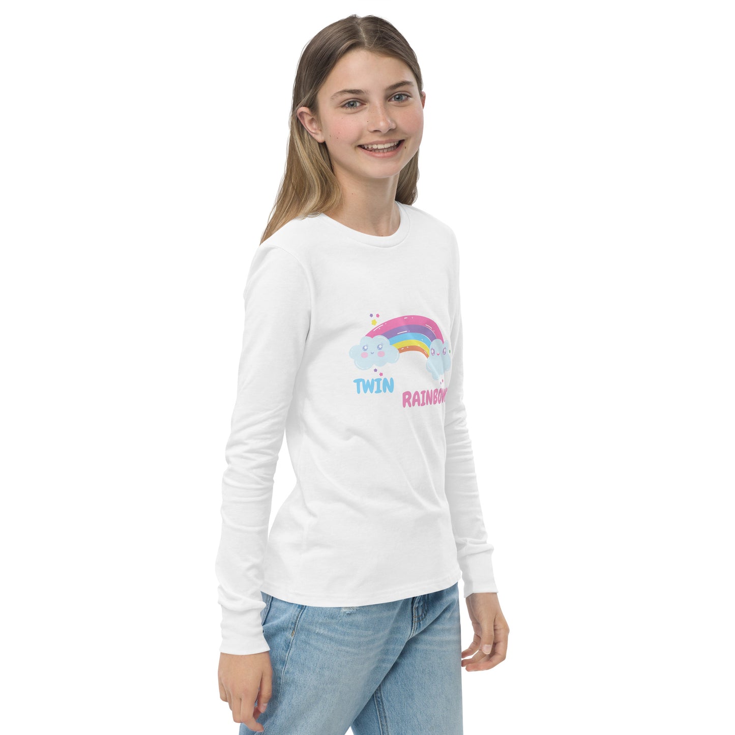 Twin Rainbows Girl's Long Sleeve Tee - FLAKOUT