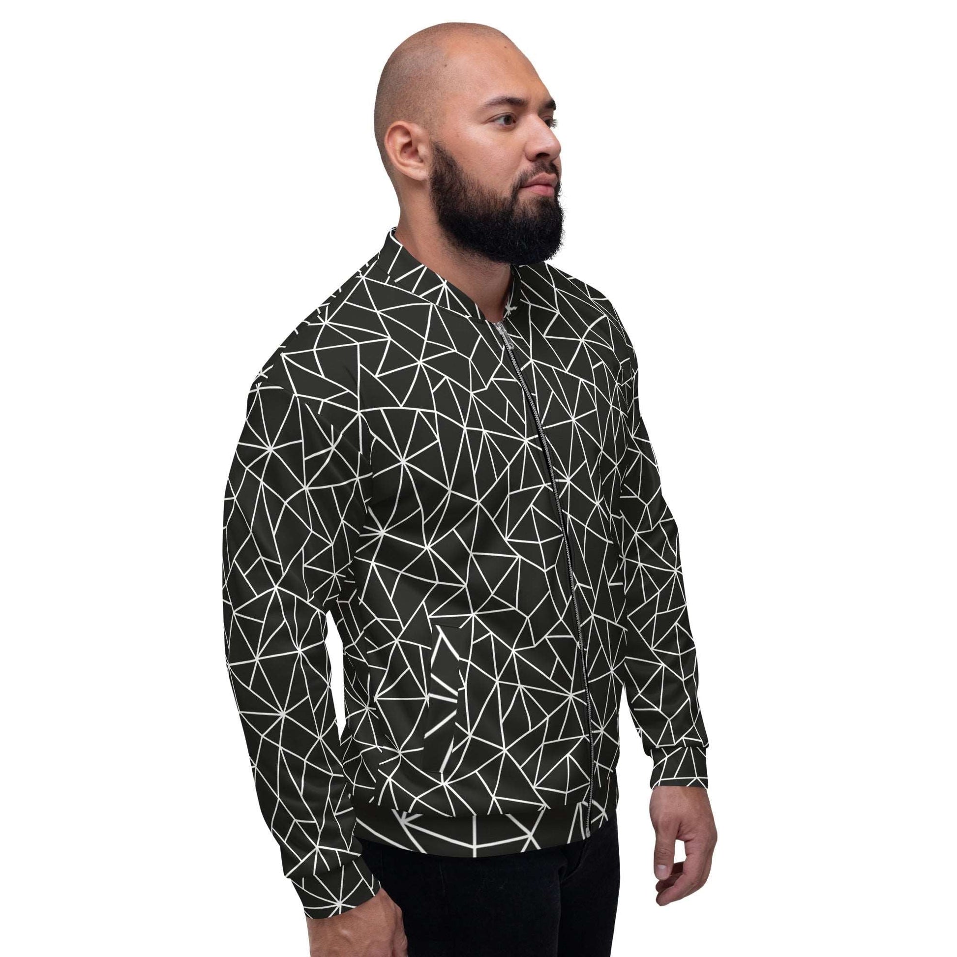 Angular Allure Men's Bomber Jacket - FLAKOUT