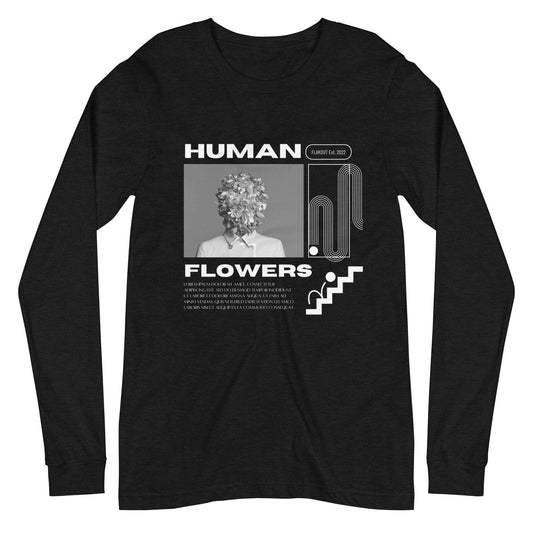 Human Flowers Floral Blooming Long Sleeve Tee - FLAKOUT