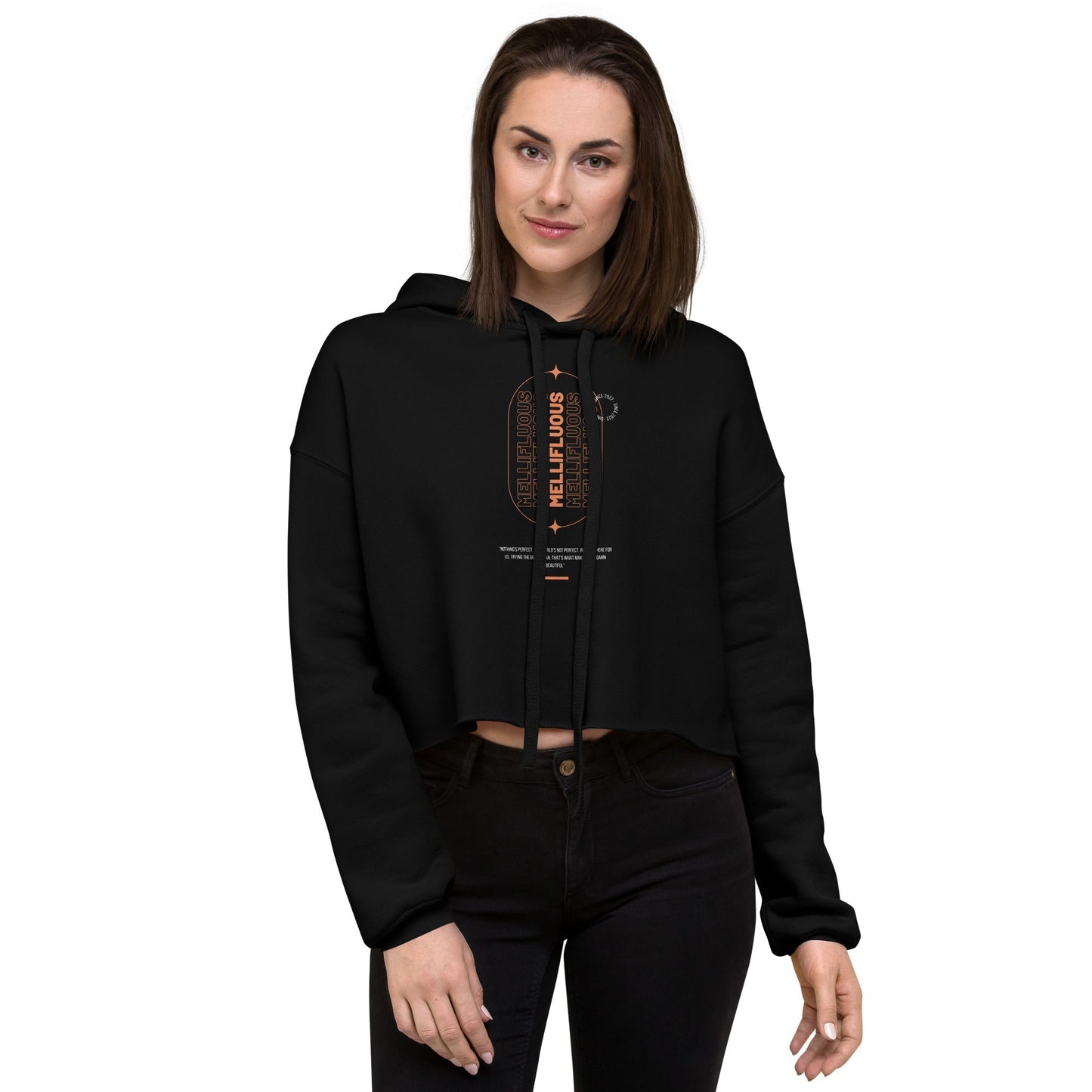 Tranquil Mellifluous Attire Women's Crop Hoodie - FLAKOUT