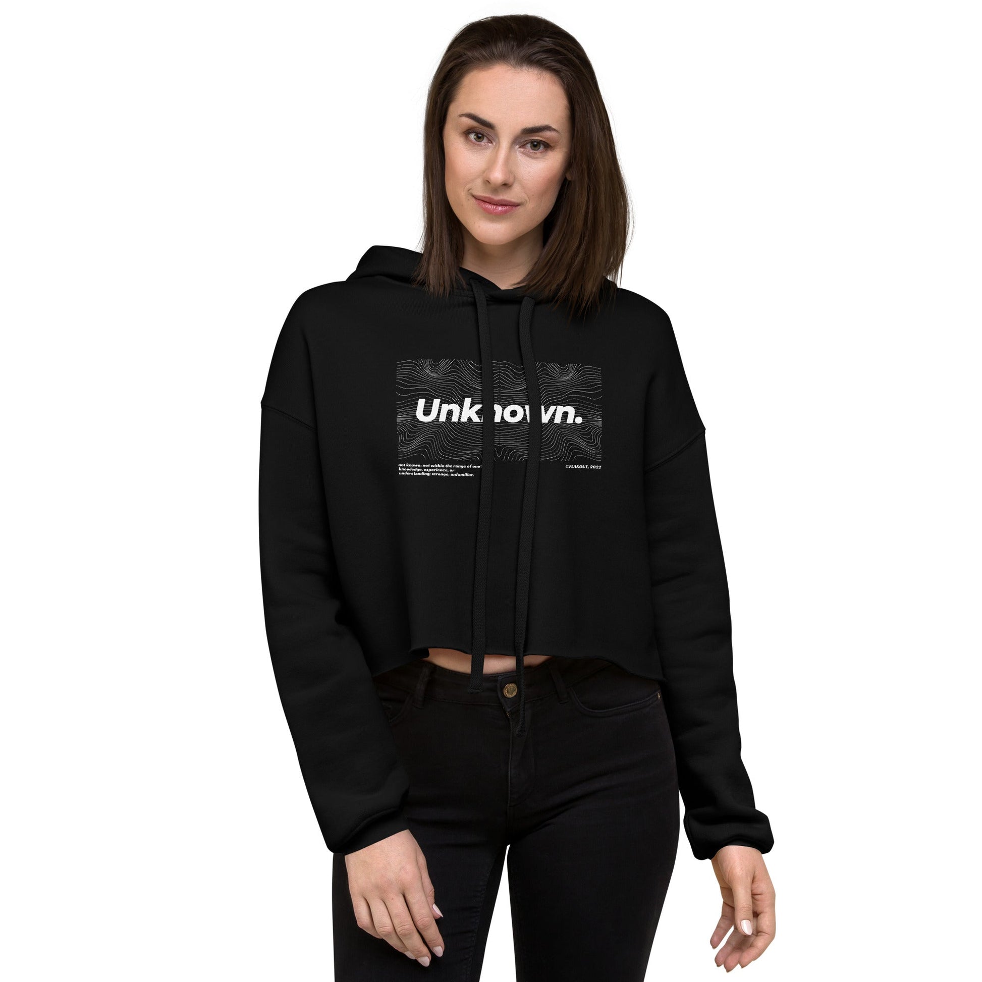 Veil Of The Unknown. Women's Crop Hoodie - FLAKOUT