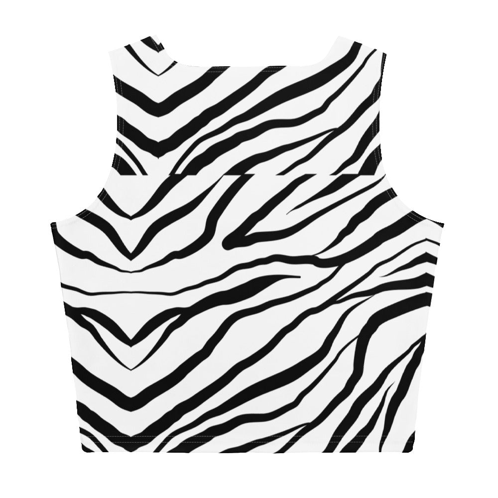 Striped Zebra Vibrance Women's Crop Top - FLAKOUT