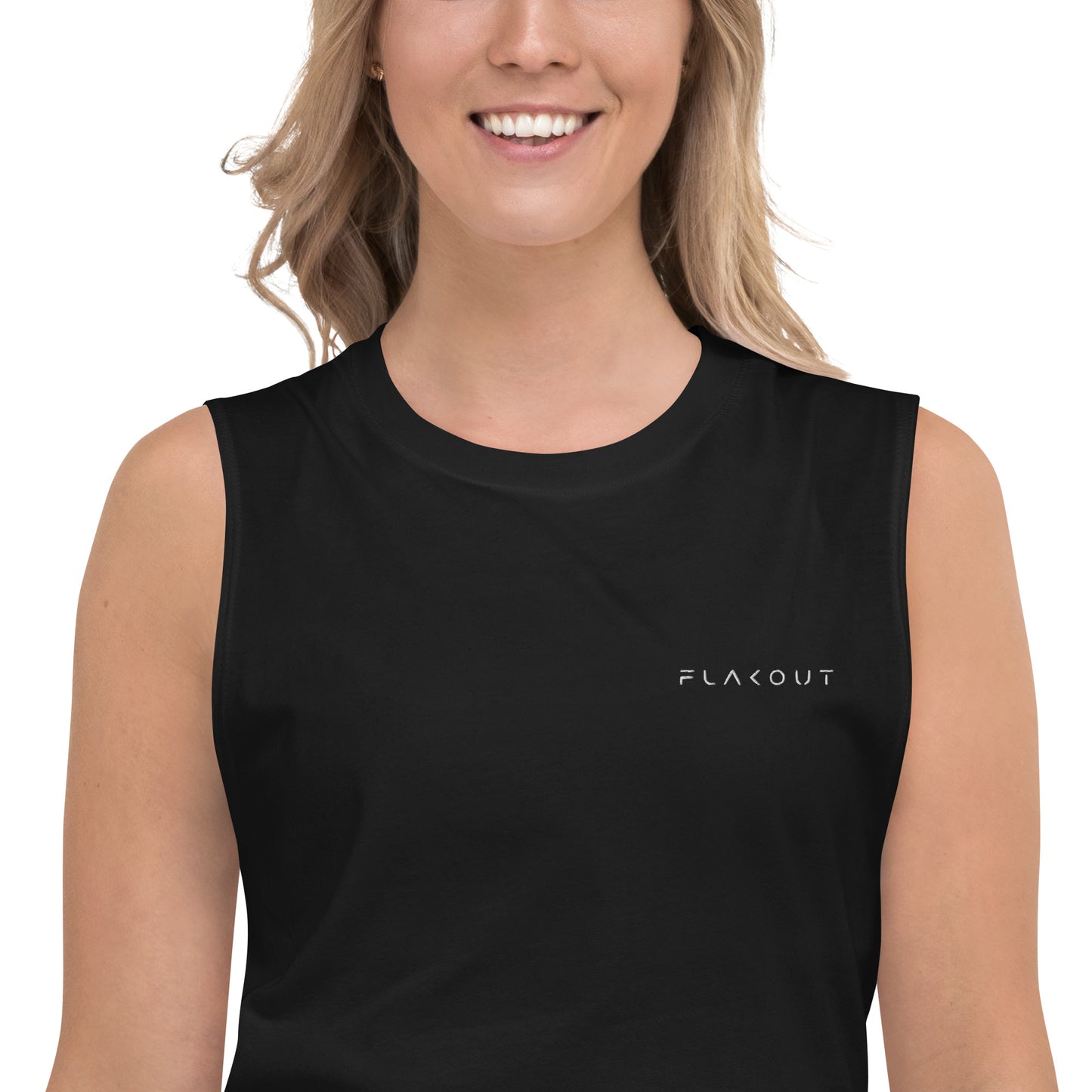 Muscle Shirt Embroidered Logo - FLAKOUT