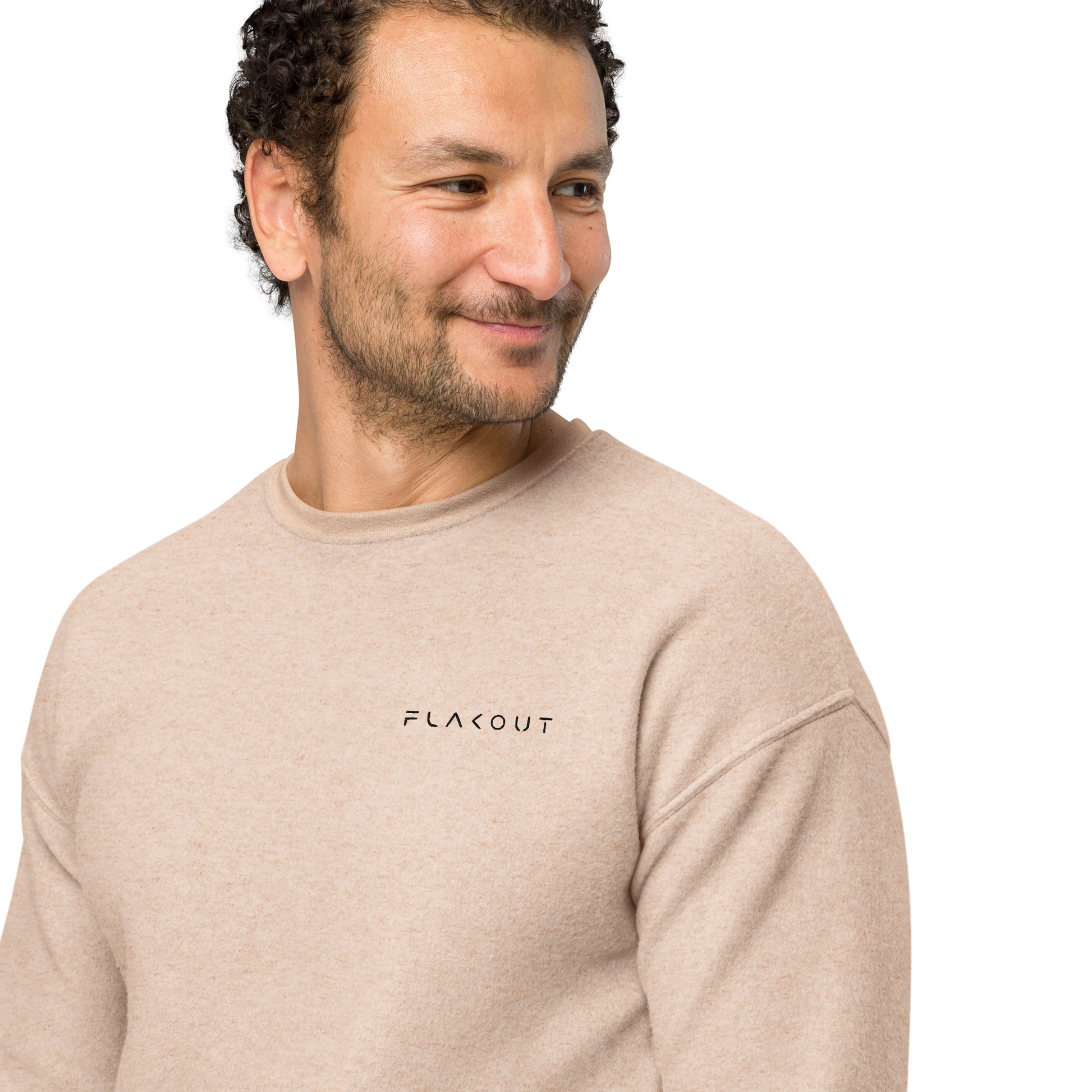 Sueded Fleece Sweatshirt Flakout Embroidered Logo - FLAKOUT